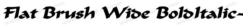 Flat Brush Wide BoldItalic字体转换